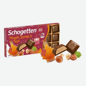 Шоколад Schogetten молочный с кленовым сиропом и фундуком 100 г