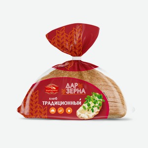 Хлеб Черемушки Дар зерна традиционный половинка внарезку, 350г Россия