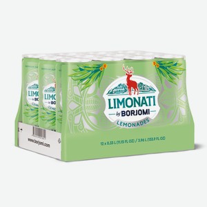Лимонад Limonati by Borjomi Тархун газированный, 330мл х 12 шт Грузия