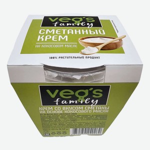 Крем со вкусом сметаны Veg s Family кокосовый, 320г Россия