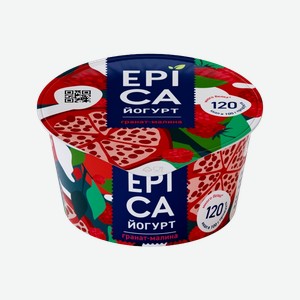 Йогурт Epica с гранатом и малиной 4,8%, 0.13 кг