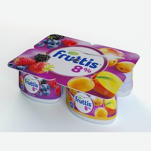 Йогурт Абрикос/Манго/Лесные ягоды 8% Fruttis, 0.115 кг