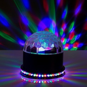 Световой прибор Luazon «Вокруг сферы» 12 см свечение RGB 220 В чёрный