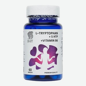 Биологически активная добавка B-VIT L-Триптофан 5HTP Витамин В6 60 капсул
