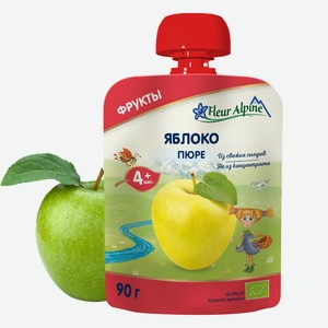 Пюре яблоко Органик от 4 месяцев 0.09 кг Fleur Alpine