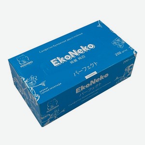 Бумажные салфетки Inshiro в коробке EkoNeko с ароматом Горной прохлады 2 слоя 200 шт
