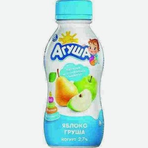 Йогурт Питьевой Агуша Груша Яблоко 2,7% 180г