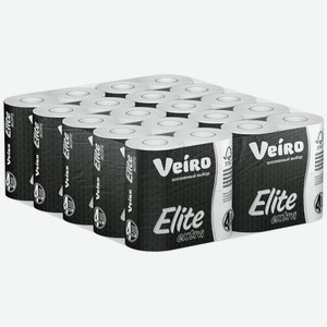 Туалетная бумага Veiro Elite Extra белая 4 слоя, 40 рулонов