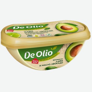 Крем на растительных маслах ДЕ ОЛИО лайм и масло авокадо, 72.5%, 0.18кг