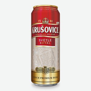 Пиво Krusovice светлое фильтрованное пастеризованное 430 мл