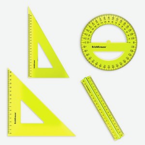 Набор геометрический ErichKrause Neon большой 49574