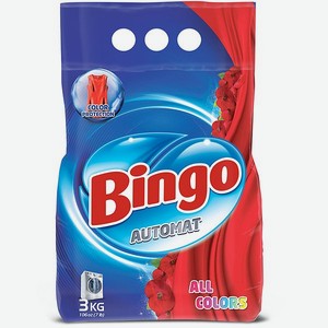 Стиральный порошок Bingo Автомат ALL COLORS для цветного белья 3 кг