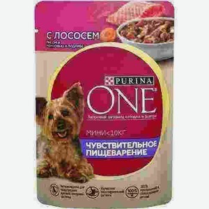 Корм Для Собак Purina One Mini Для Чувствительного Пищеварения Лосось Рис И Морк