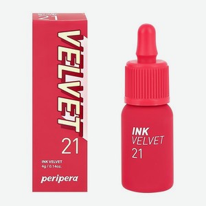 Помада для губ Peripera Velvet жидкая тон 21 vitality coral red