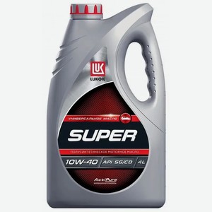 Моторное масло Лукойл Супер синтетическое 10W-40 SG/CD, 4 л
