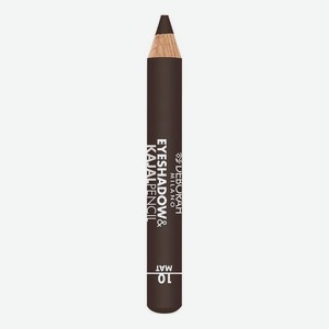 Тени-карандаш для век 2 в 1 Eyeshadow & Kajal Pencil 2г: 10 Brown Finish Mat