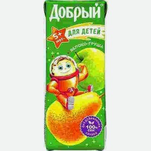Сок Добрый Яблоко-груша 0,2л