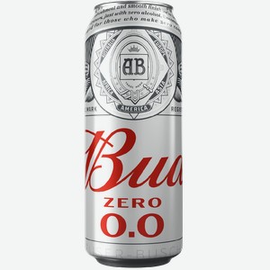 Пивной напиток безалкогольный Bud Zero 0.45 л, металлическая банка