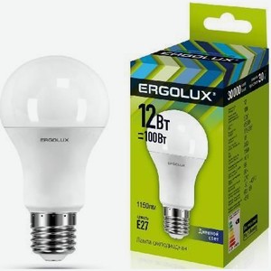 Лампа светодиодная Эрголюкс 12Вт Е27 дневной свет