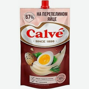 Майонез Calve На Перепелином Яйце 67% 400г Кальве Россия РМТ019