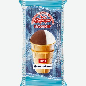 Мороженое Свитлогорье двухслойное пломбир ванильно-шоколадный стакан 105г