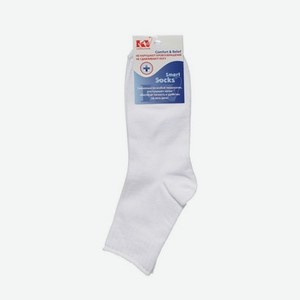 Женские носки Красная ветка с компрессионной резинкой C957 белые р.23-25