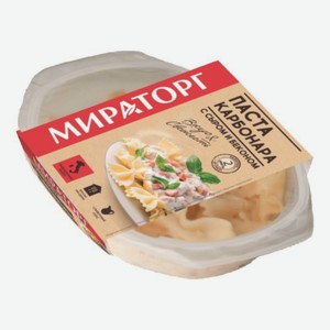 Паста Мираторг Карбонара с сыром и беконом замороженная, 260г