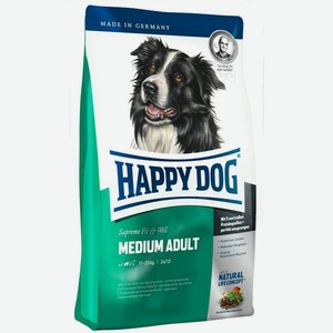 Happy Dog Supreme Fit&Well Adult Medium для взрослых собак средних пород 4 кг