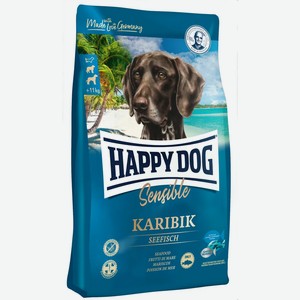 Сухой корм Happy Dog Supreme Karibic для собак средних и крупных пород с морской рыбой и картофелем, беззерновой 11 кг