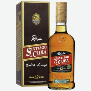 Ром Ron Santiago de Cuba Extra Anejo 0,7 л в подарочной упаковке
