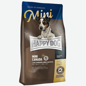 Happy Dog Mini Canada Канада для маленьких собак, с лососем, кроликом и ягненком 4 кг