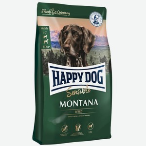 Happy Dog Supreme Montana Монтана для собак средних и крупных пород с кониной 4 кг
