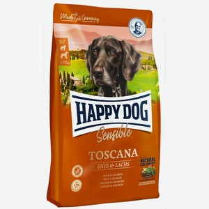 Happy Dog Supreme Toscana Тоскана для для собак средних и крупных пород с уткой и лососем 4 кг