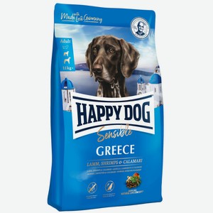 Корм HAPPY DOG 4кг Суприме Греция (ягненок+креветка-кальмар) для собак средних и крупных пород