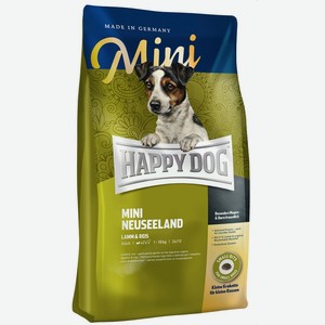 Корм Happy Dog 4кг Mini Neuseeland Новая Зеландия для маленьких собак, с ягненком и рисом