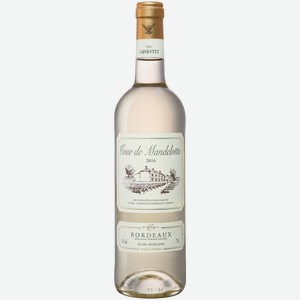 Вино Tour de Mandelotte Bordeaux белое полусладкое 0,75 л