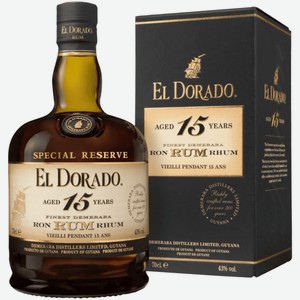 Ром El Dorado 15 лет 0,7 л в подарочной упаковке