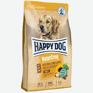Happy Dog NaturCroq Adult Chicken and Rice для собак всех пород птицей с рисом 15 кг