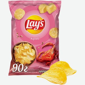 Картофельные чипсы Lay s Краб 90 г