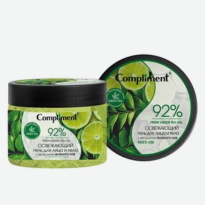 Гель Compliment освежающий для лица и тела с экстрактом зеленого чая 400мл