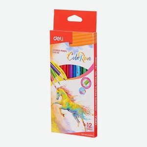 Карандаши цветные Deli ColoRun 12цветов 1027238