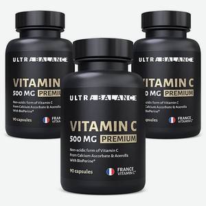 Витамин C для иммунитета UltraBalance бад комплекс 270 капсул 500 Mg Premium