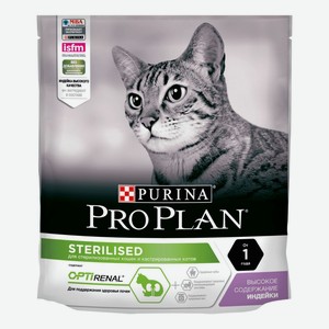 Сухой корм Pro Plan Sterilised Adult Renal Plus с индейкой для стерилизованных кошек 400 г