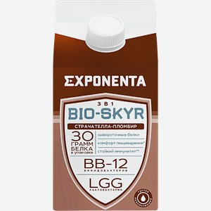 Напиток кисломолочный Exponenta страчателла-пломбир обезжиренный 500г