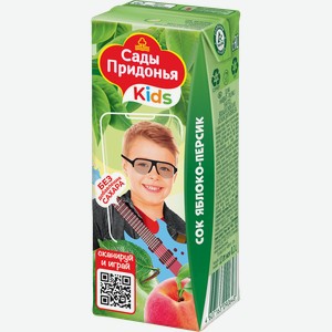 Сок яблочно-персиковый с мякотью для детей с 5 месяцев ТМ Сады Придонья