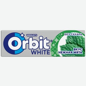 Orbit White Нежная мята жевательная резинка без сахара, 13,6г