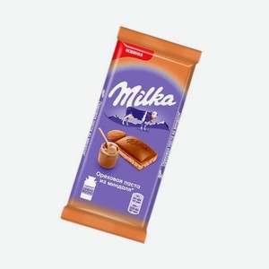 Шоколад Milka молочный, ореховая паста из миндаля
