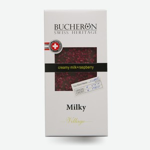 Шоколад молочный с кусочками малины ТМ Bucheron (Бачнор)