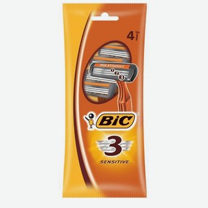 Станок для бритья BIC Sensitive 3, 4 шт