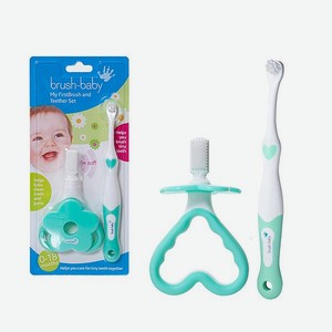 Зубная щетка Brush-Baby FirstBrush Set набор 0 -18 мес